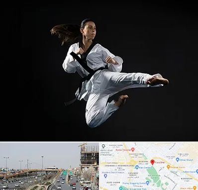 مربی رزمی خانم در بلوار توس مشهد