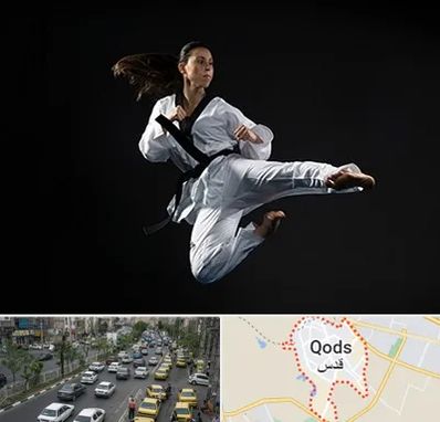 مربی رزمی خانم در شهر قدس