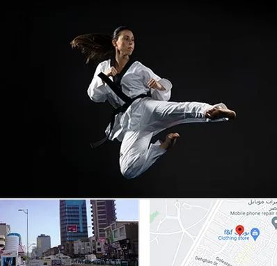 مربی رزمی خانم در چهارراه طالقانی کرج