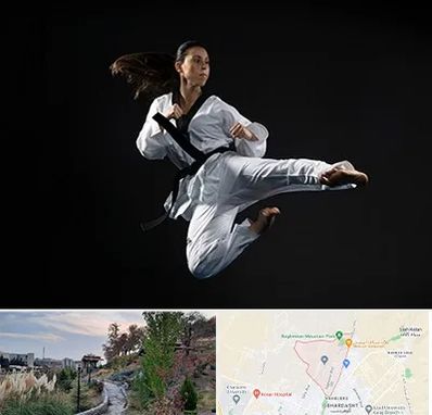 مربی رزمی خانم در باغستان کرج