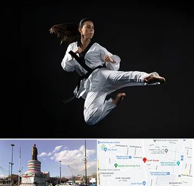 مربی رزمی خانم در کارگر جنوبی