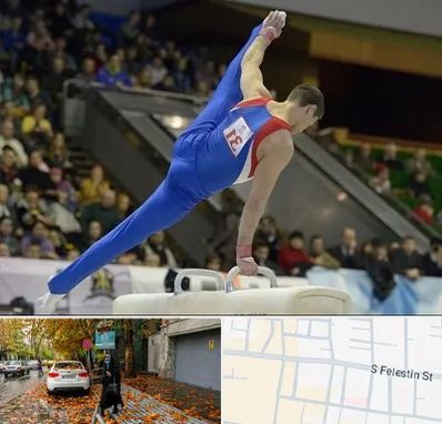 باشگاه ژیمناستیک در خیابان فلسطین