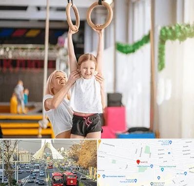 باشگاه ژیمناستیک کودکان در خیابان آزادی