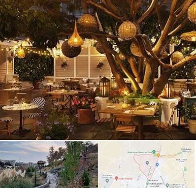 رستوران رو باز در باغستان کرج