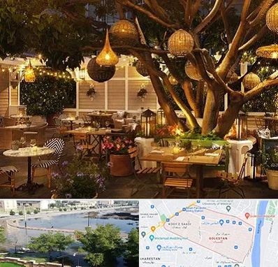 رستوران رو باز در گلستان اهواز