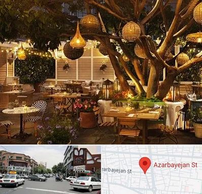 رستوران رو باز در خیابان آذربایجان