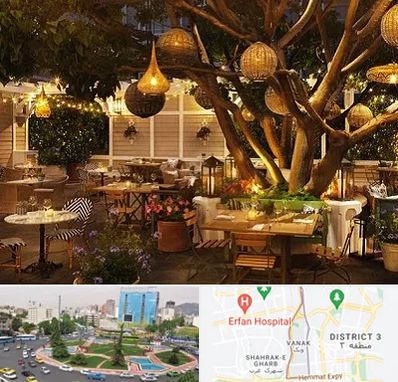 رستوران رو باز در ونک 