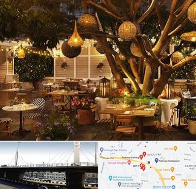 رستوران رو باز در پارک وی