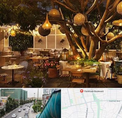 رستوران رو باز در بلوار فرحزادی