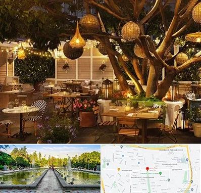 رستوران رو باز در سرسبز