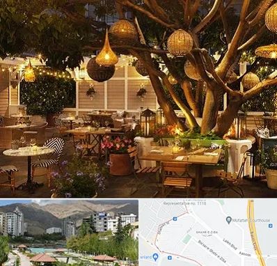 رستوران رو باز در شهر زیبا