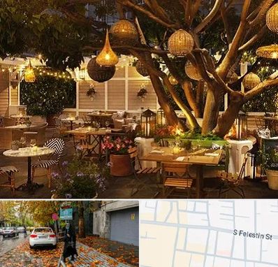 رستوران رو باز در خیابان فلسطین