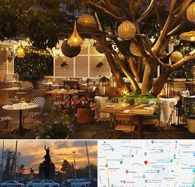 رستوران رو باز در میدان حر