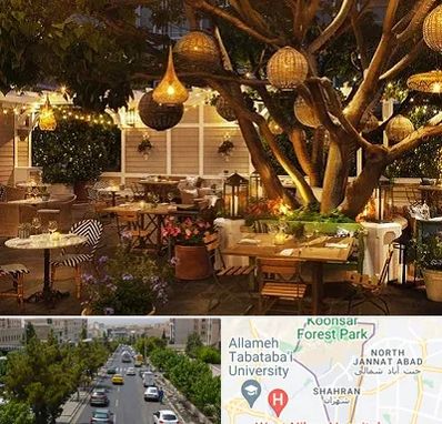 رستوران رو باز در شهران 