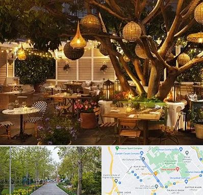 رستوران رو باز در قدوسی غربی شیراز