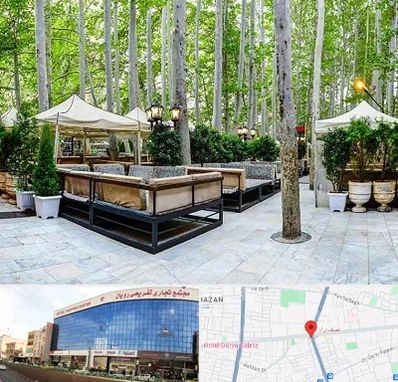 باغ رستوران در نصف راه تبریز