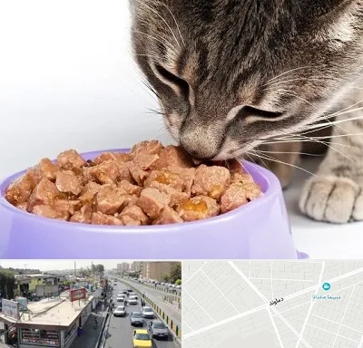 فروشگاه غذای گربه در خیابان دماوند