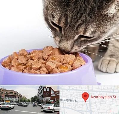 فروشگاه غذای گربه در خیابان آذربایجان