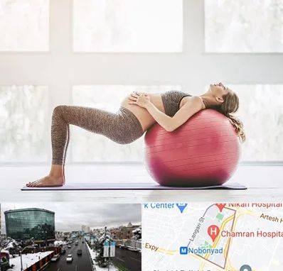 کلاس ورزش بارداری در اقدسیه 