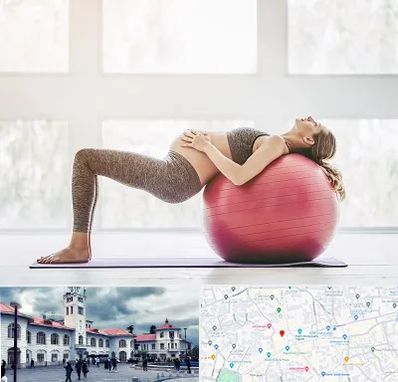 کلاس ورزش بارداری در میدان شهرداری رشت