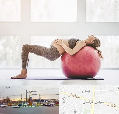کلاس ورزش بارداری در میدان خراسان