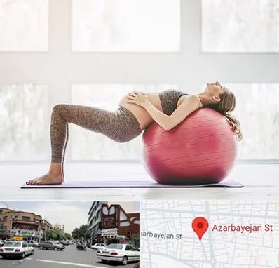 کلاس ورزش بارداری در خیابان آذربایجان
