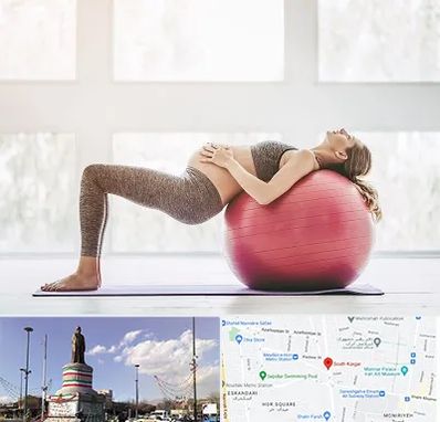 کلاس ورزش بارداری در کارگر جنوبی