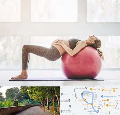 کلاس ورزش بارداری در فلکه گاز رشت