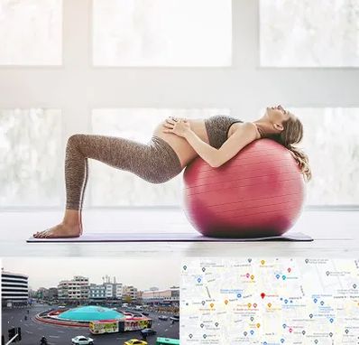 کلاس ورزش بارداری در میدان انقلاب