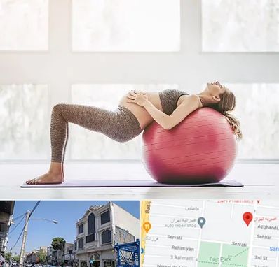 کلاس ورزش بارداری در افسریه