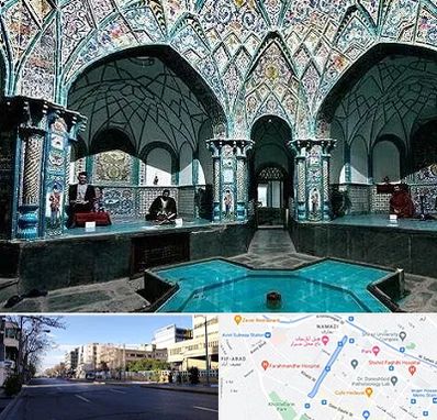 گرمابه ایرانی و سنتی در خیابان ملاصدرا شیراز