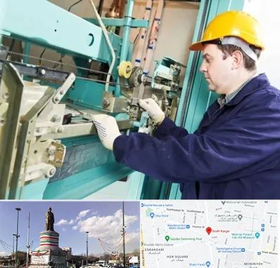 قطعات آسانسور در کارگر جنوبی