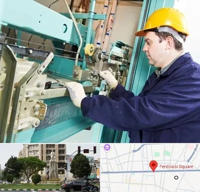 قطعات آسانسور در میدان فردوسی تهران