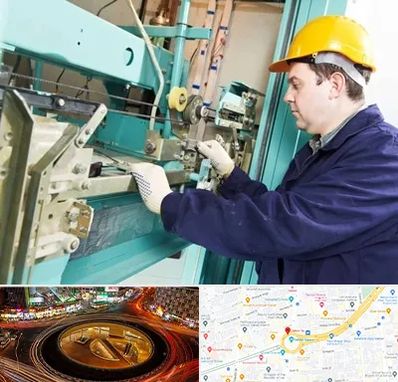 قطعات آسانسور در میدان ولیعصر