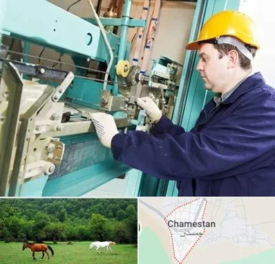 قطعات آسانسور در چمستان