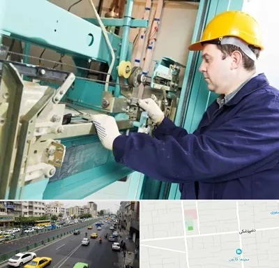 قطعات آسانسور در خیابان دامپزشکی