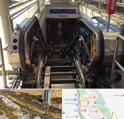 قطعات پله برقی در خیابان نیایش شیراز