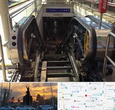 قطعات پله برقی در میدان حر