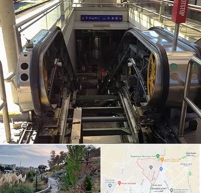 قطعات پله برقی در باغستان کرج