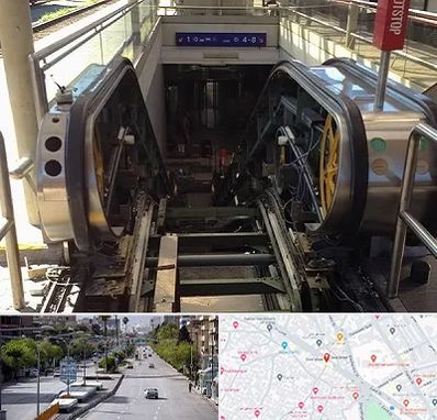 قطعات پله برقی در خیابان زند شیراز