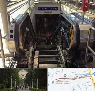 قطعات پله برقی در بلوار معلم رشت