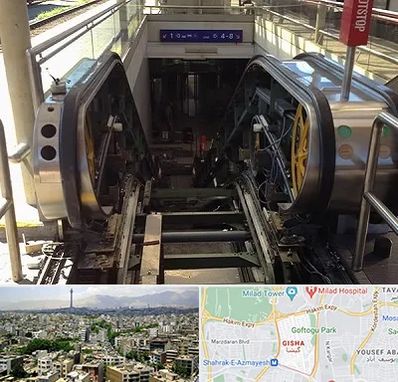 قطعات پله برقی در گیشا