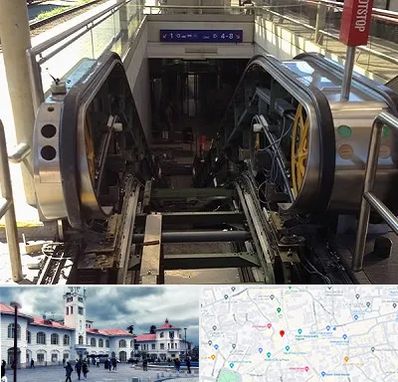 قطعات پله برقی در میدان شهرداری رشت