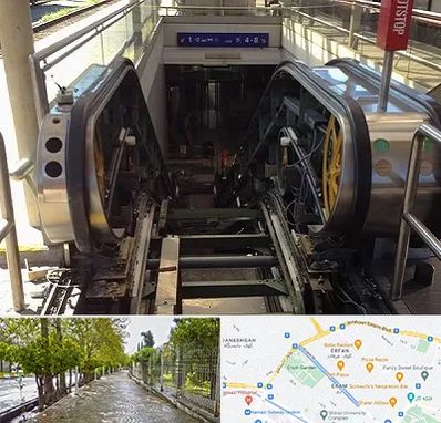 قطعات پله برقی در خیابان ارم شیراز