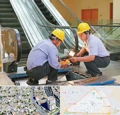 نصاب پله برقی در قاسم آباد مشهد