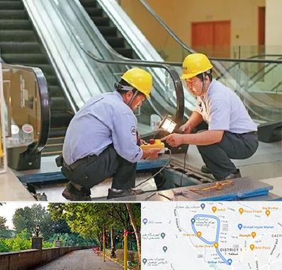 نصاب پله برقی در فلکه گاز رشت