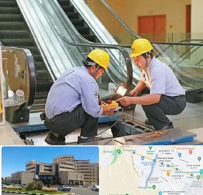 نصاب پله برقی در صیاد شیرازی مشهد