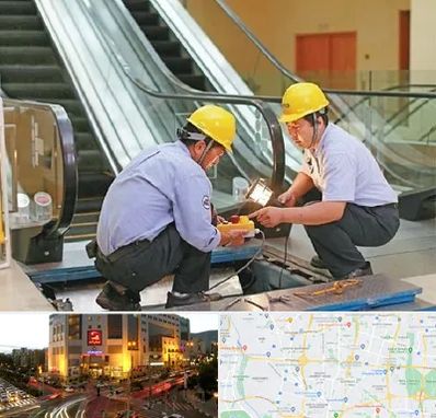 نصاب پله برقی در جنت آباد تهران 