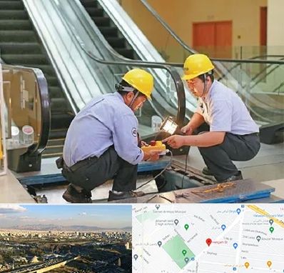 نصاب پله برقی در هنگام