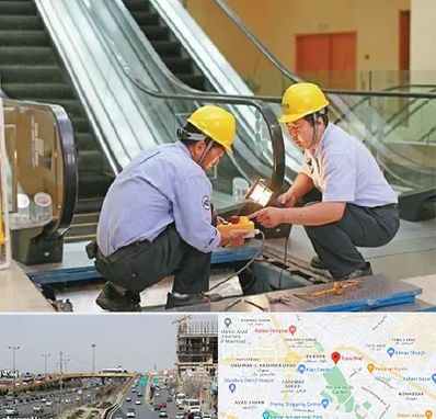 نصاب پله برقی در بلوار توس مشهد